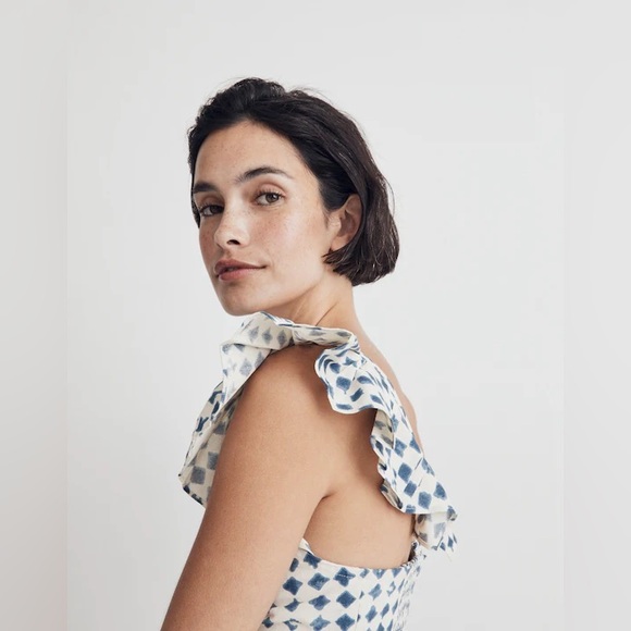 Madewell Shibori-Print V-Back Top - Picture 4 of 10